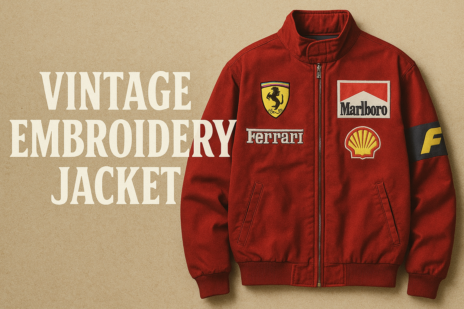 F1 Vintage Embroidery Jackets - Classic Team Racing Style | F1