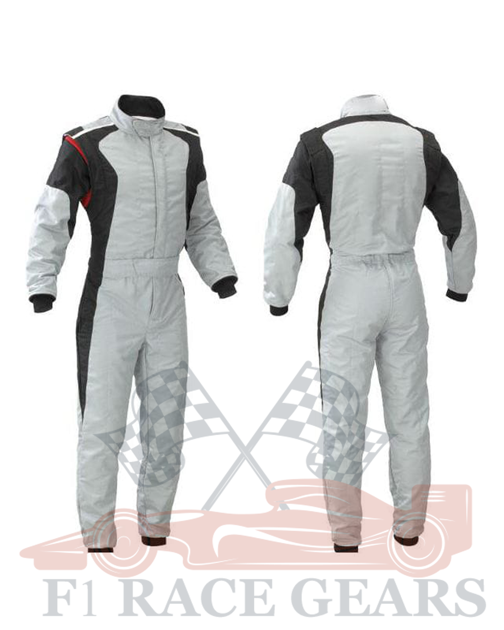 Go kart cardura race suit White & Black