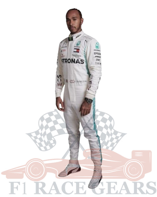 F1 Mercedes Lewis Hamilton 2019 race  suit
