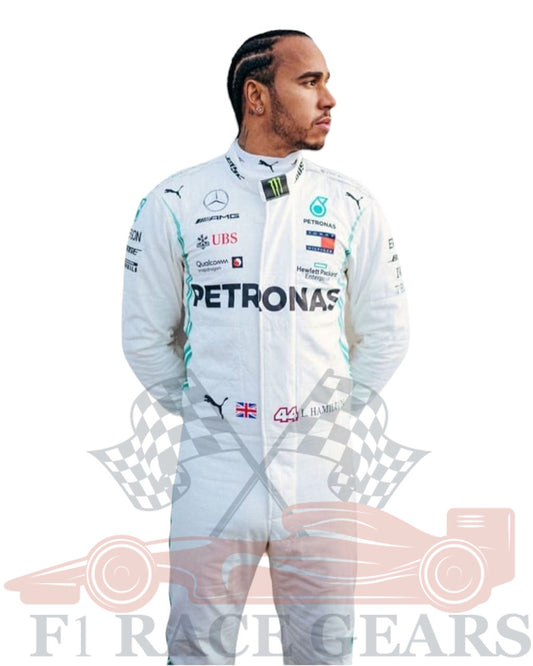 F1 Mercedes Lewis Hamilton 2018 race  suit