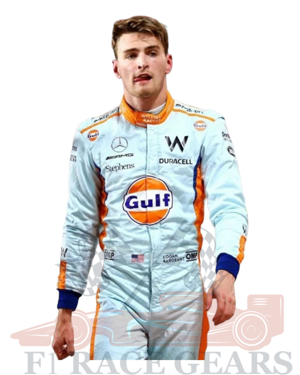 F1 Logan Sargeant gulf Singapore gp 2023 race suit