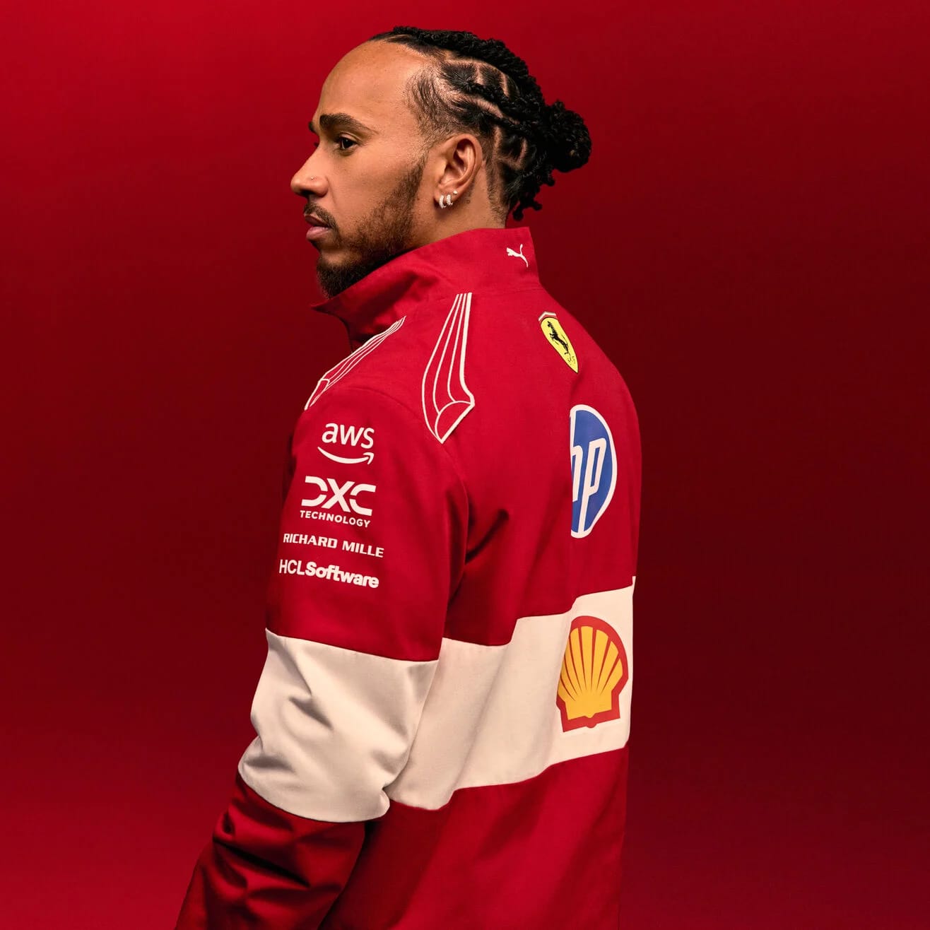 Scuderia Ferrari F1 PUMA 2025 Team Vintage Embroidry Jacket