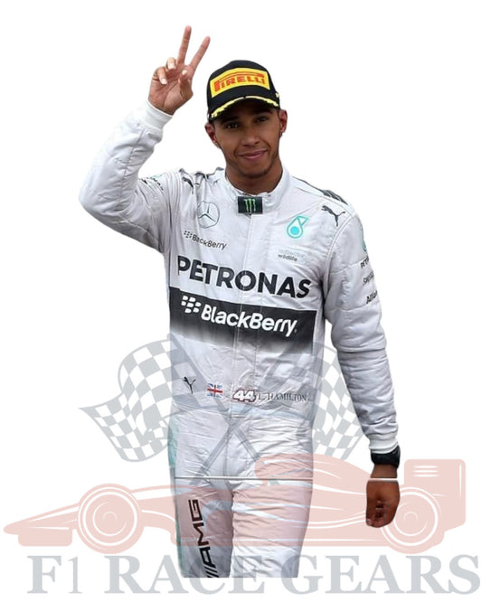 F1 Mercedes Lewis Hamilton 2014 race  suit