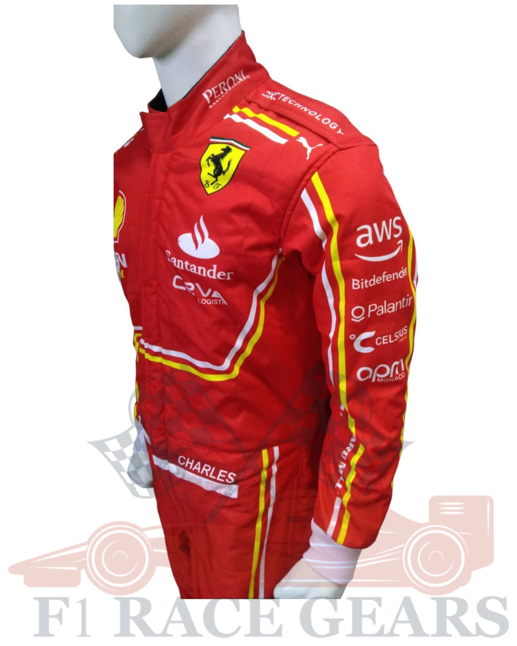 F1 New Charles leclerc scuderia Ferrari 2024 race suit