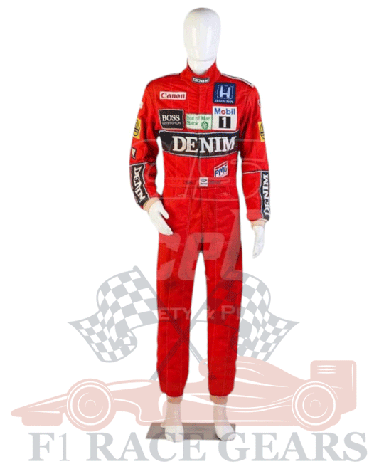 F1 go kart Nigel Mansell 1986 Canon Williams replica embroidery patches race suit