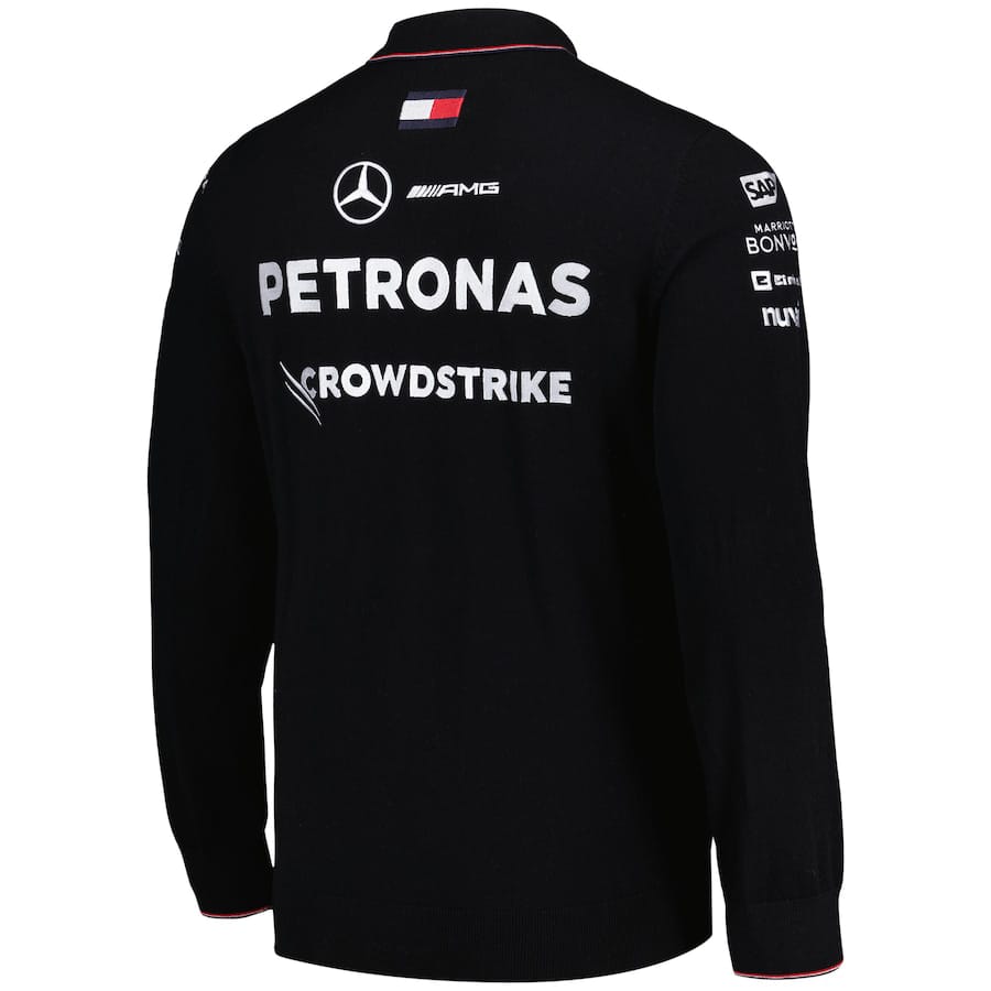 Mercedes AMG Petronas F1 2024 Team Knitted Long Sleeve Polo
