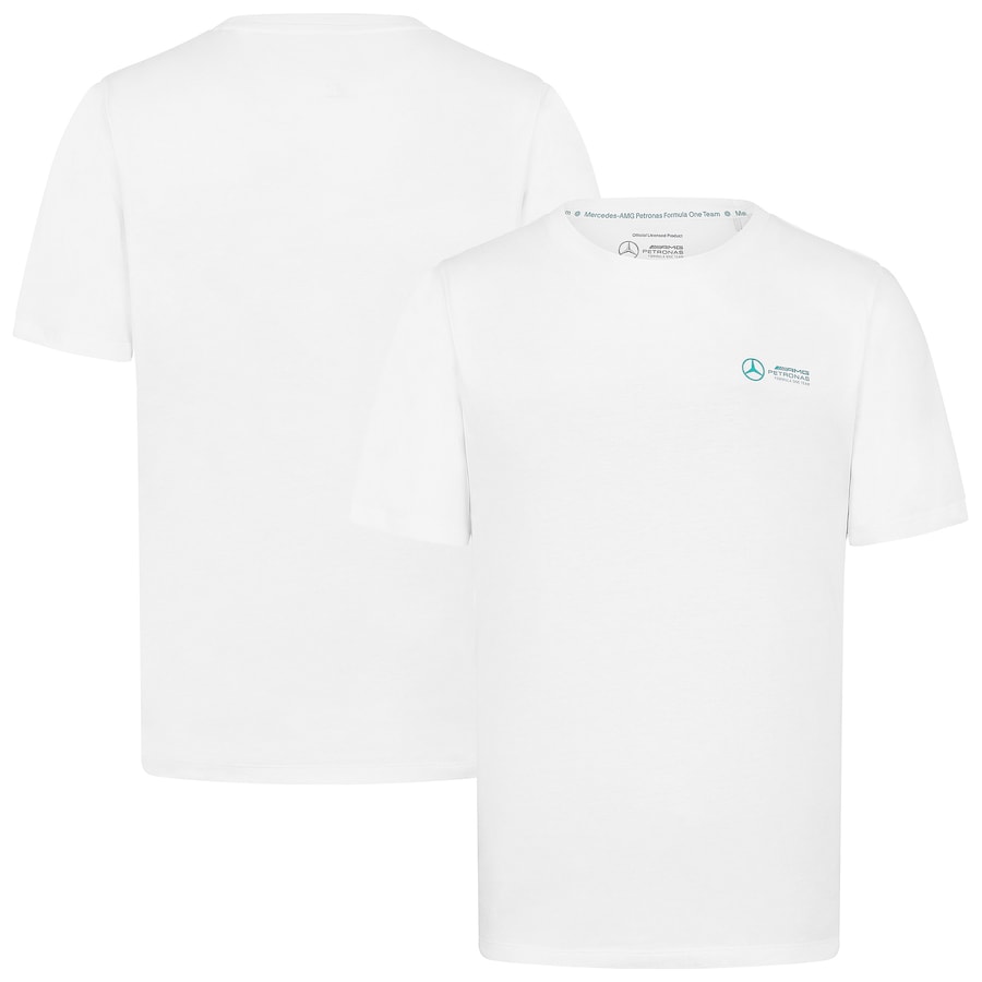 Mercedes AMG Petronas F1 Small Logo T-Shirt – White