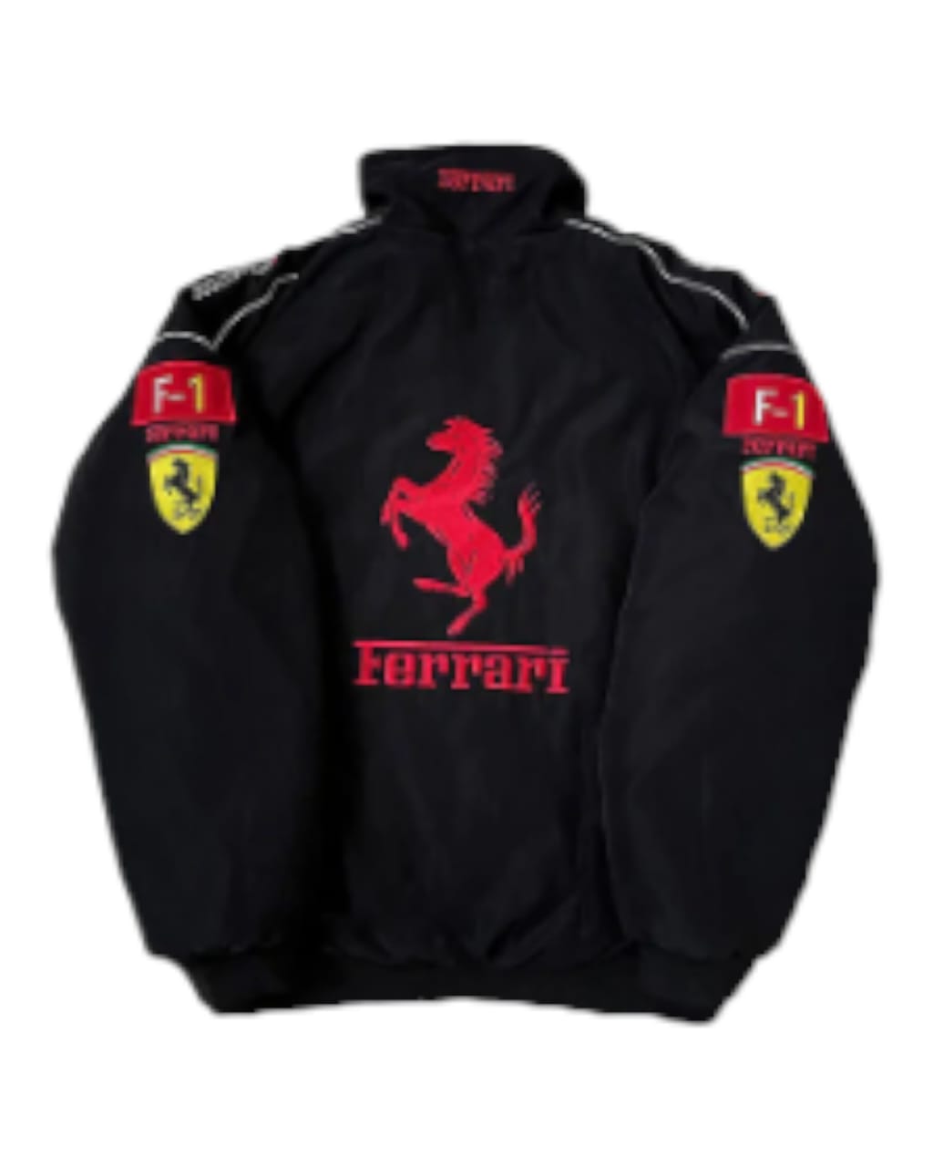 F1 Vintage Ferrari Black Embroidry Fire Proof Jacket