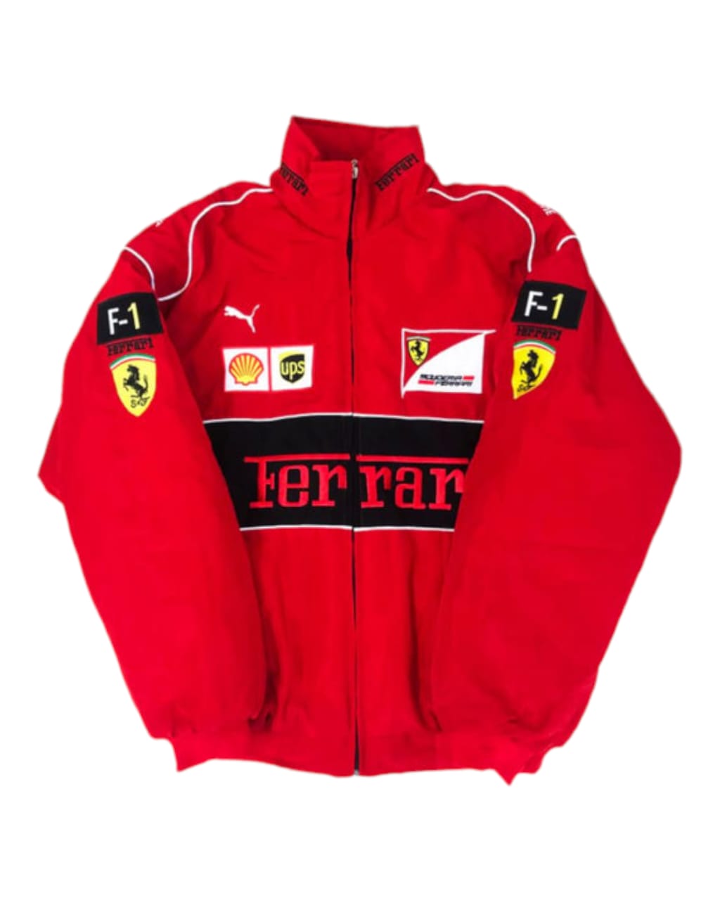 F1 Vintage Ferrari Embroidry Fire Proof Jacket Red