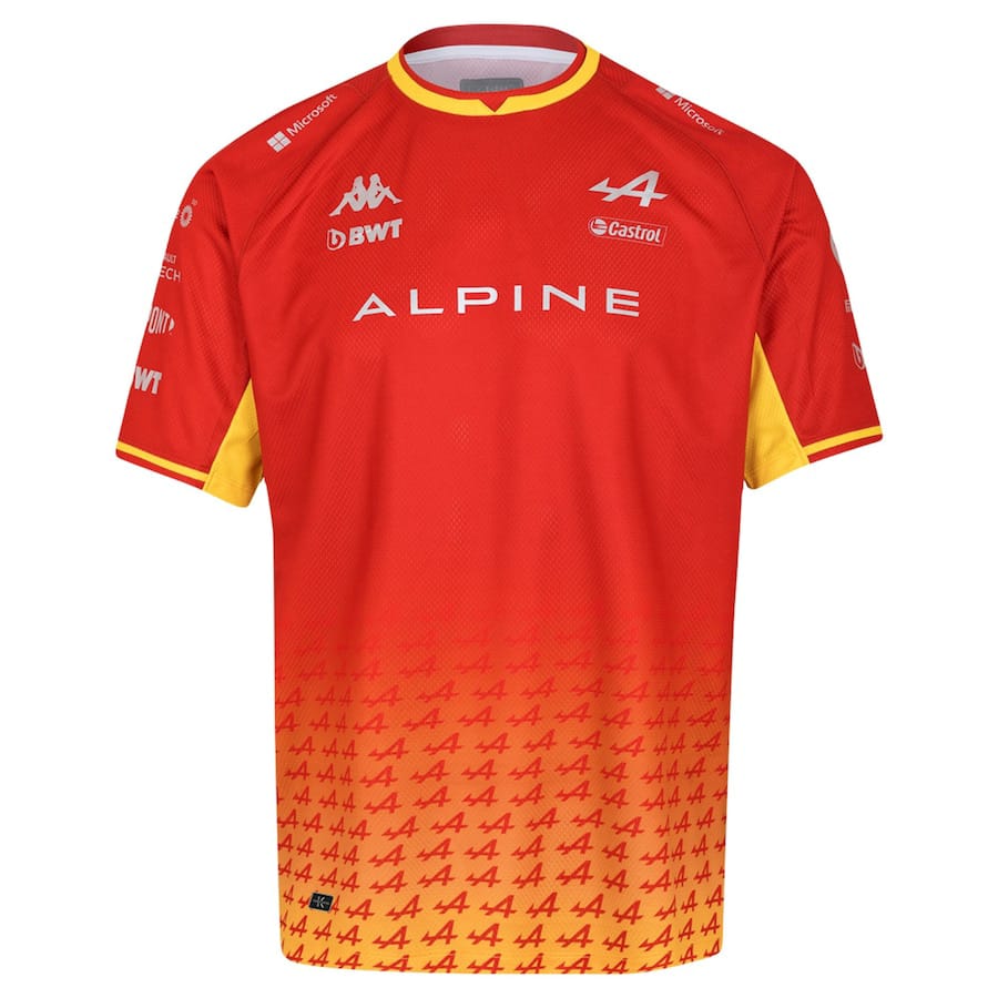 BWT Alpine F1 Team Fernando Alonso 2022 Special Edition Spanish GP Driver T-Shirt