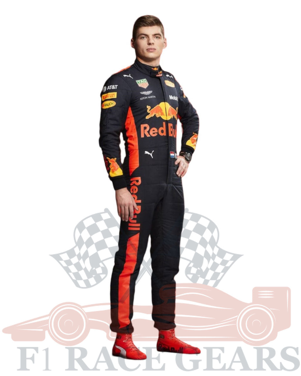 f1 racing gear F1 Max verstappen Red bull Honda 2018 race suit