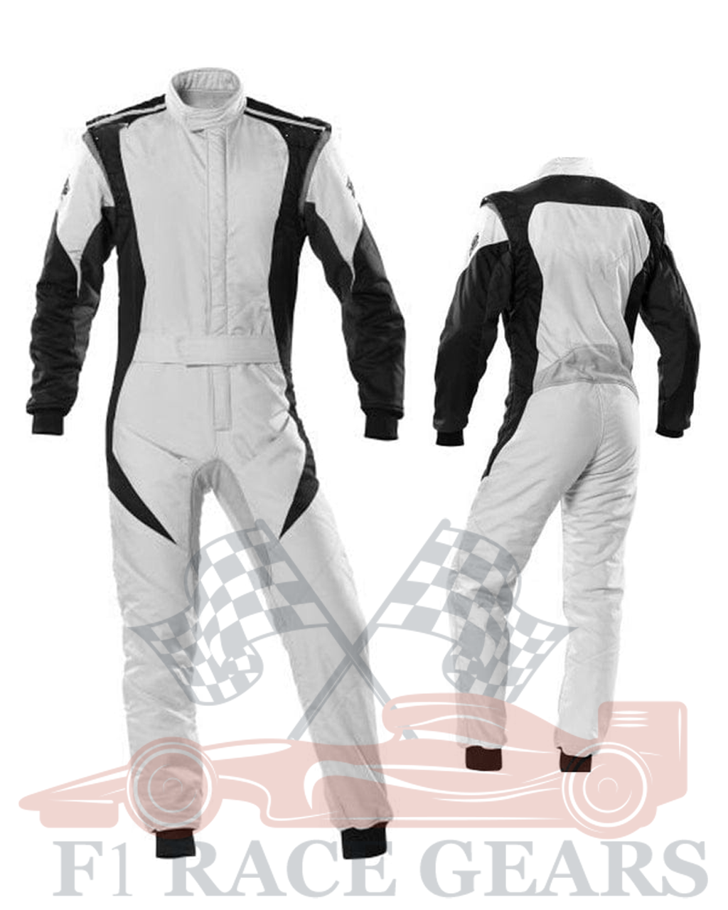 Go kart cardura race suit / Black & White