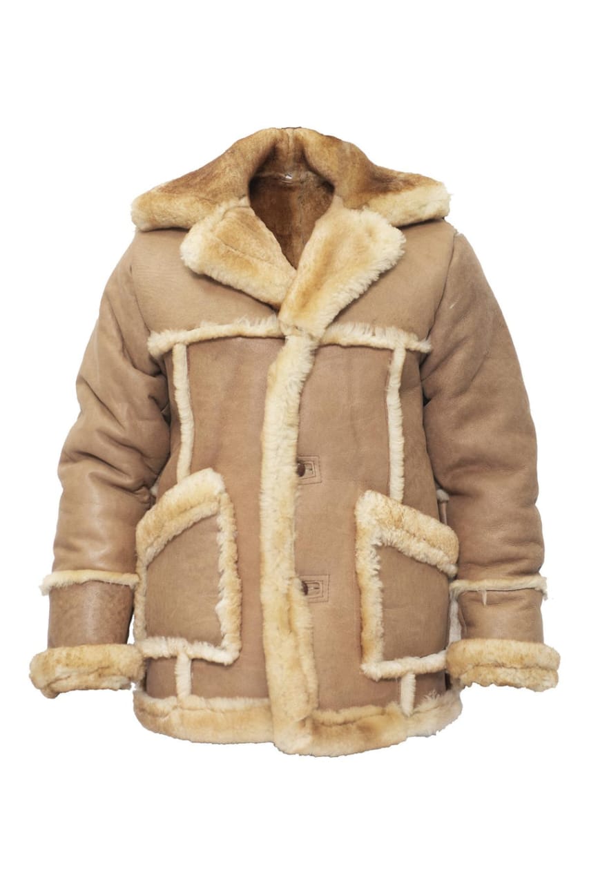 Fashion designer sheepskin coat