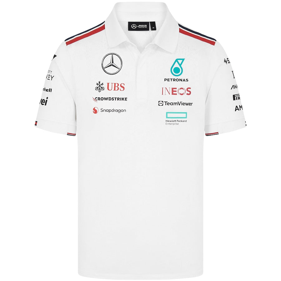 Mercedes AMG Petronas F1 2024 Team Polo – White