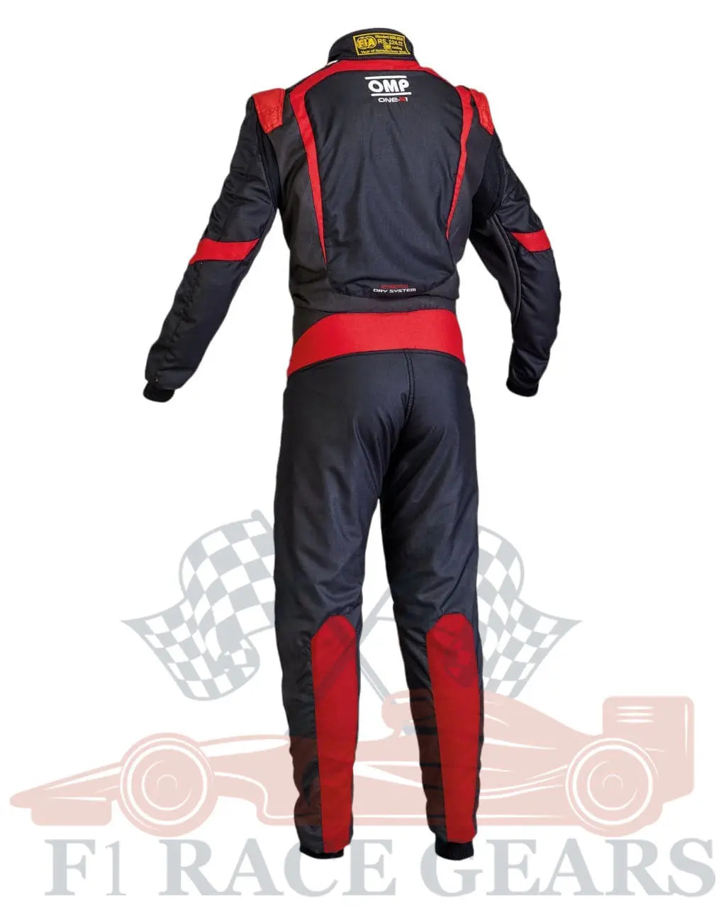 F1 go kart printed omp one-S1 replica race suit Black Red My Store