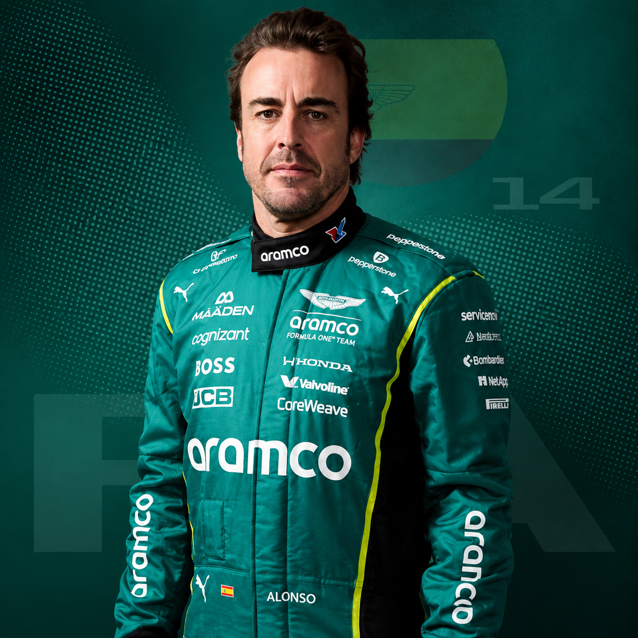 F1 Fernando Alonso Racing Wears