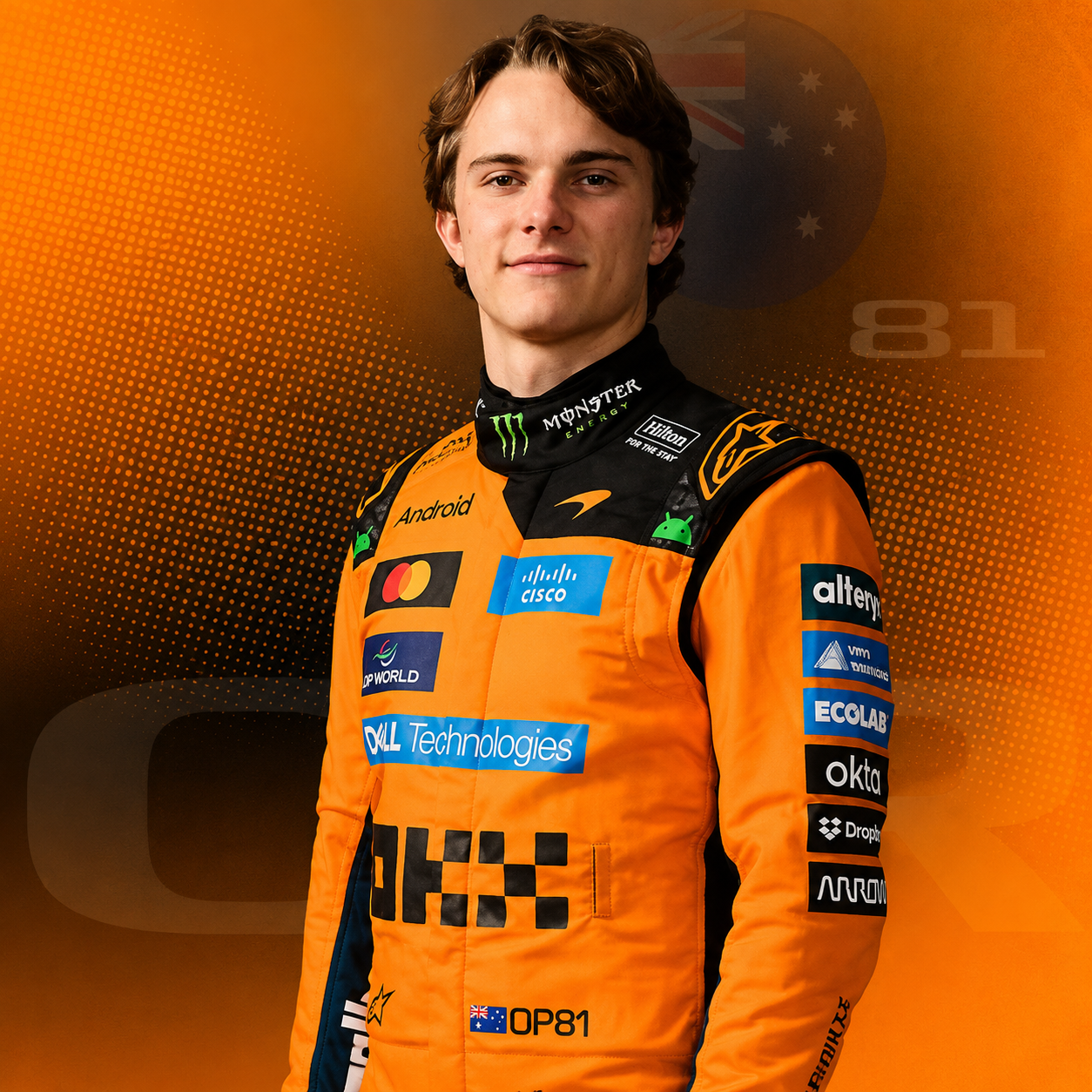 F1 Oscar Piastri Racing Wears