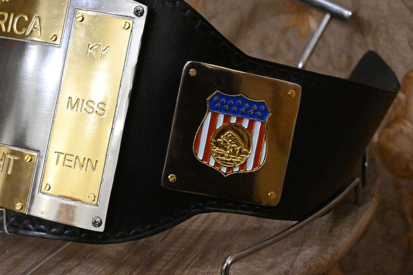 NWA Mid America Heavyweight Champion Dual Plated Title Belt