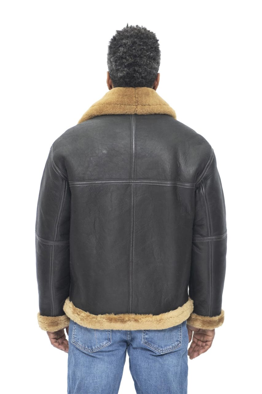 MENS RAF SHEEPSKIN LEATHER AVIATOR JACKET-COLCHESTER