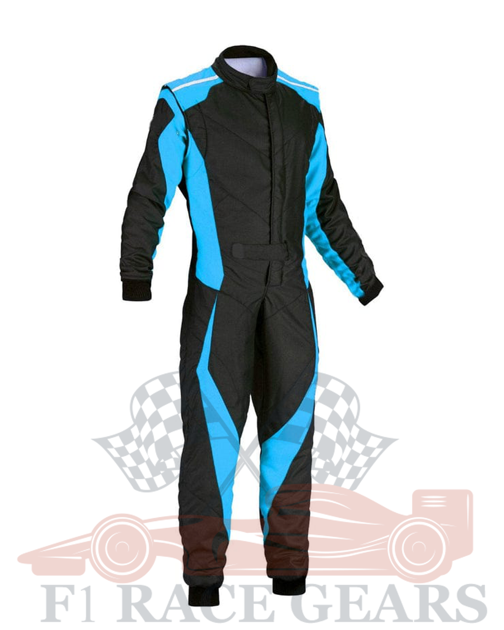 Black & Blue go kart cardura race suit