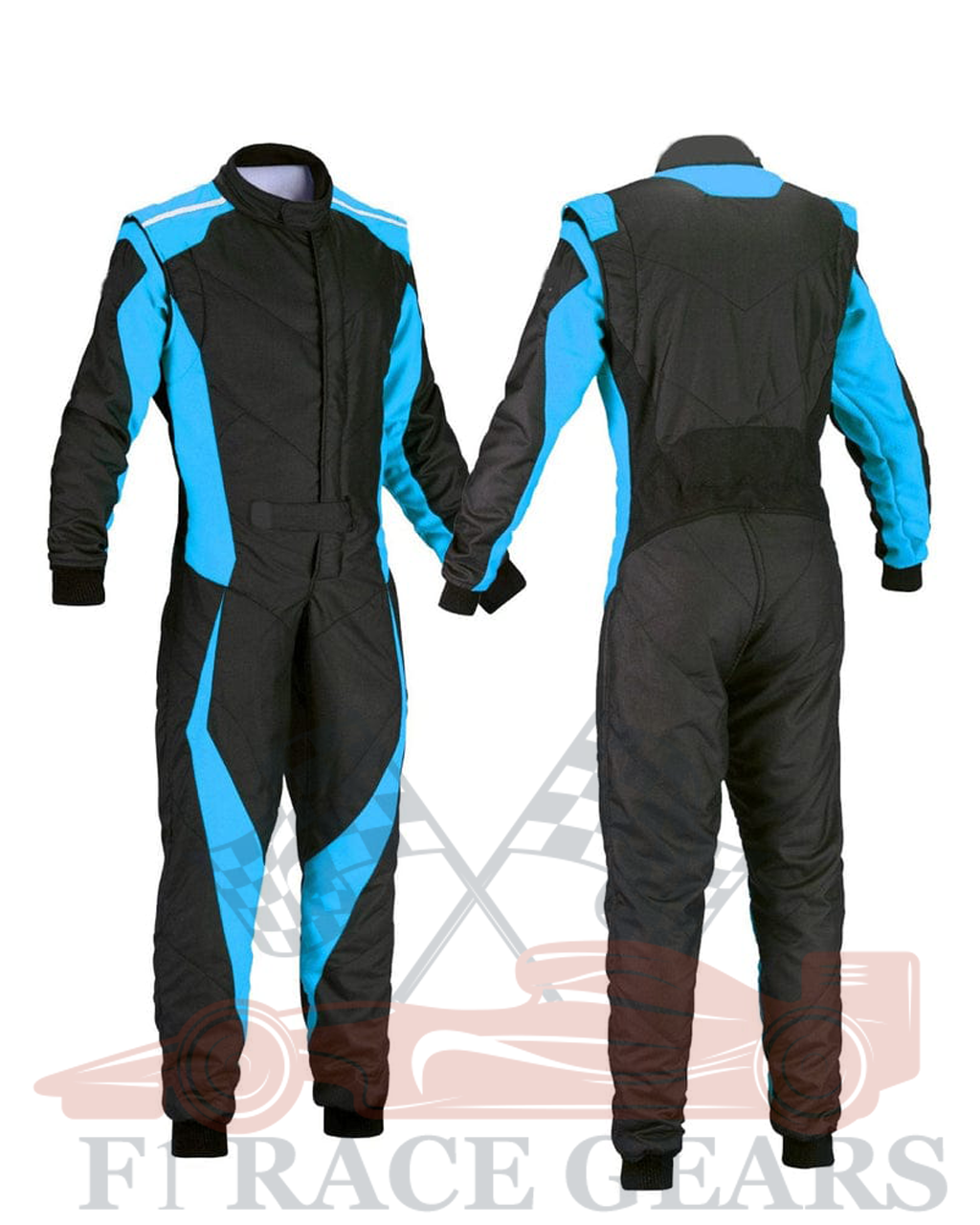 Black & Blue go kart cardura race suit