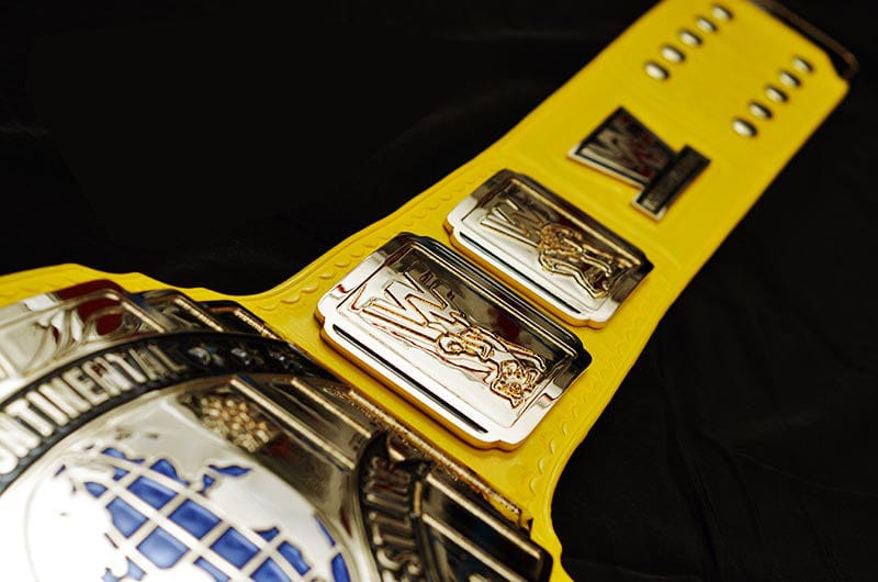 WWF Yellow Intercontinental Heavyweight Wrestling Championship Title Belt