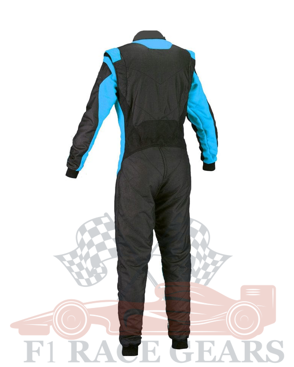 Black & Blue go kart cardura race suit