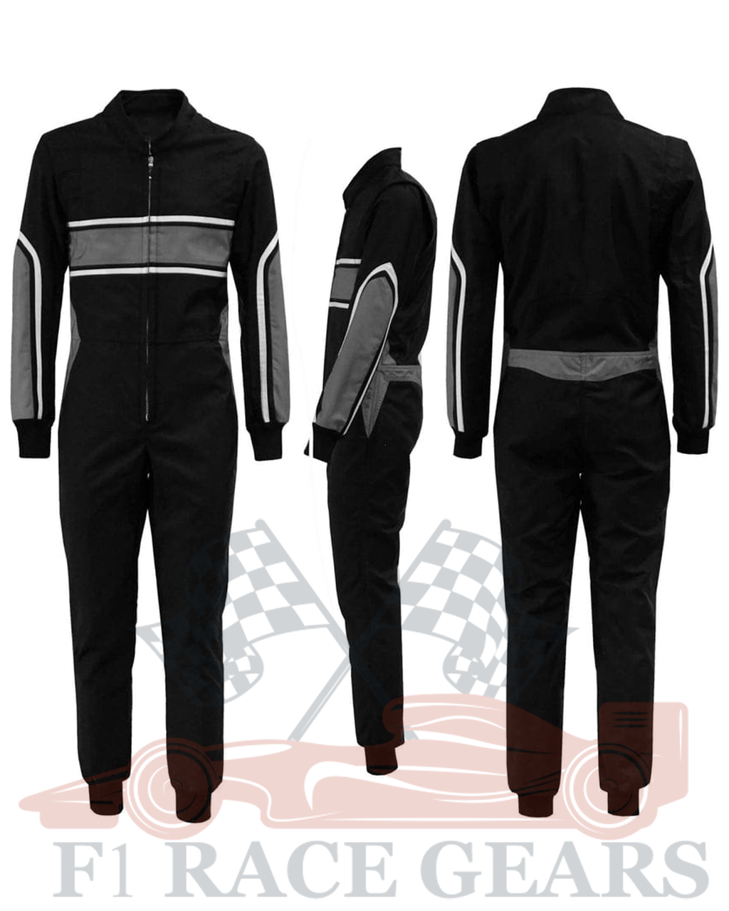 Go kart cardura race suit / Grey & Black