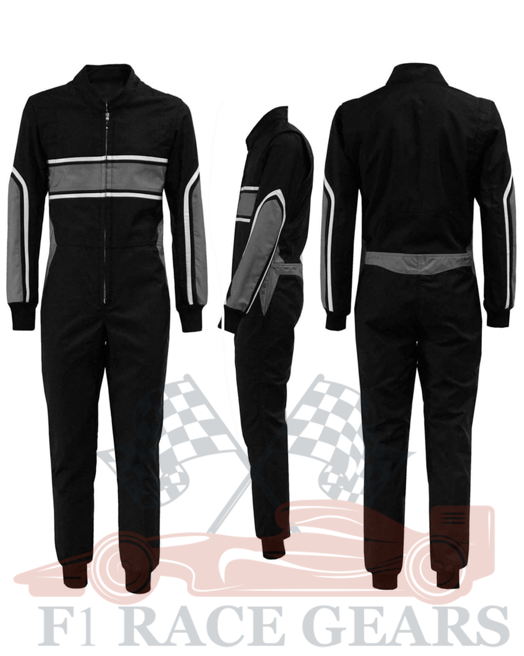 Go kart cardura race suit / Grey & Black