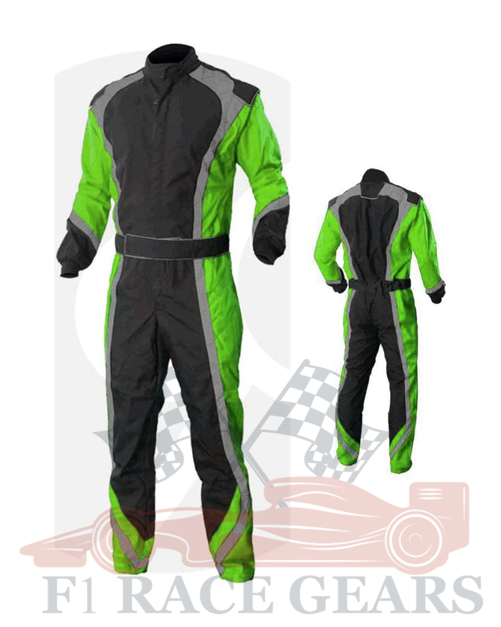 Go kart cardura race suit Green, Black & Green