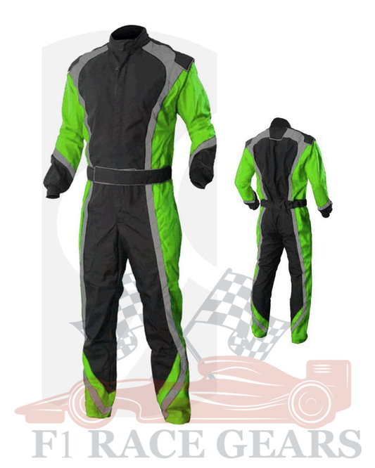 Go kart cardura race suit Green, Black & Green