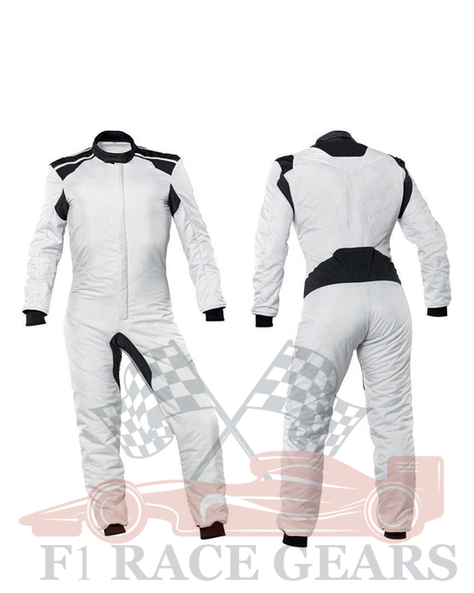 Go kart cardura race suit Black and White