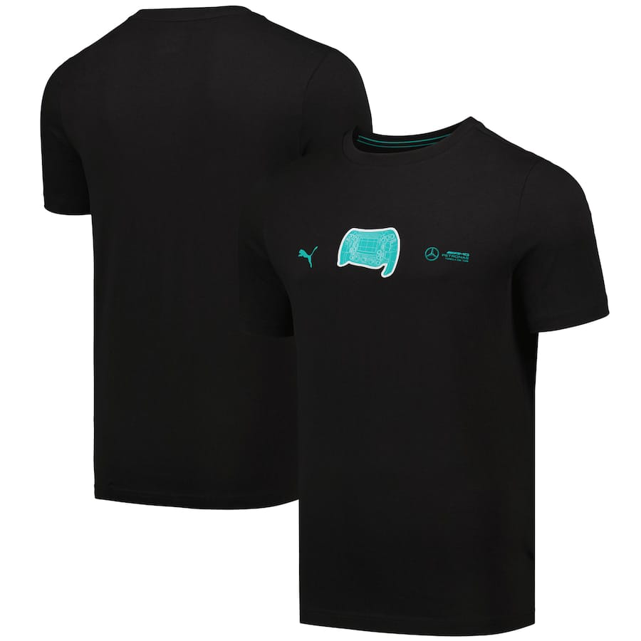 Mercedes AMG Petronas Graphic T-Shirt by Puma – Black