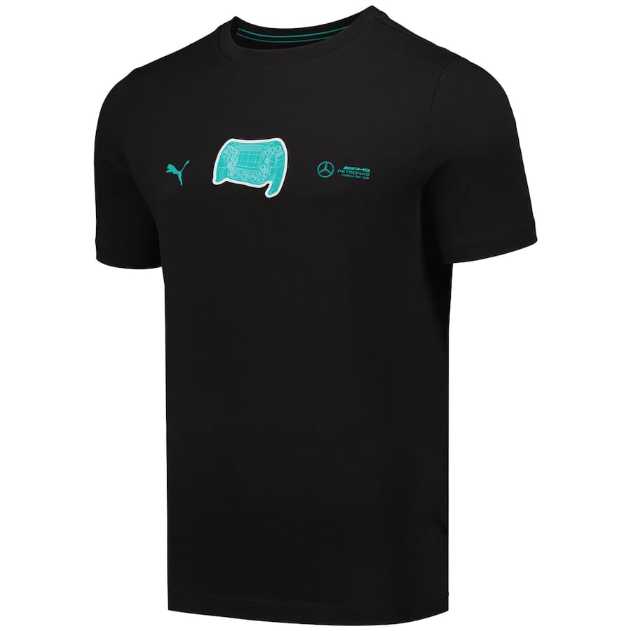 Mercedes AMG Petronas Graphic T-Shirt by Puma – Black