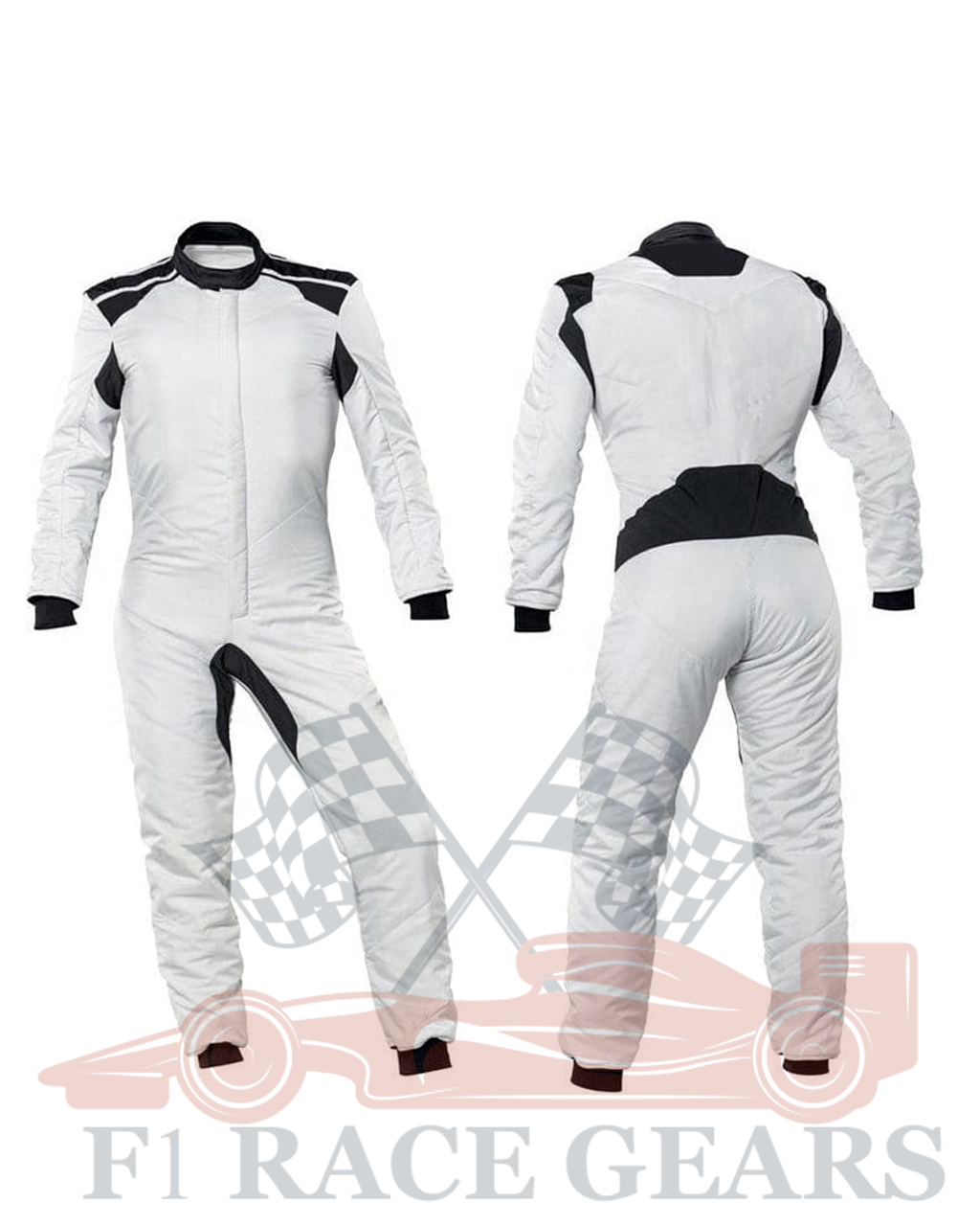 Go kart cardura race suit Black and White