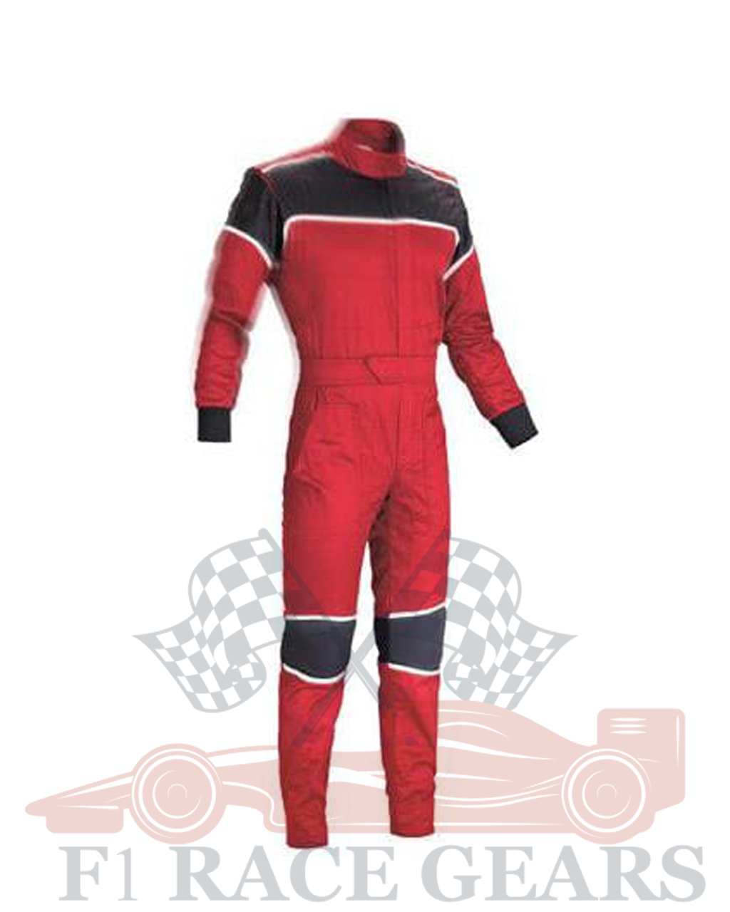 Red,Black & White go kart cardura race suit