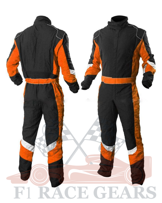 Go kart cardurra race suit Black & Orange