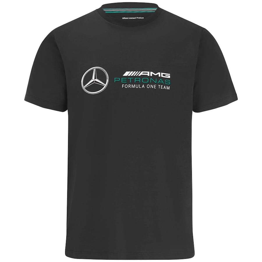 Mercedes AMG Petronas F1 Large Logo T-Shirt – Black