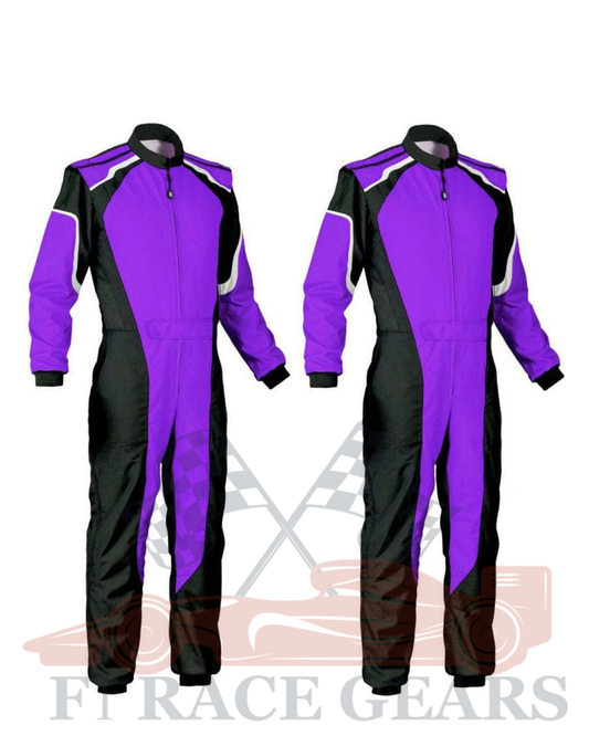 Go kart cardura race suit Black & Purpule