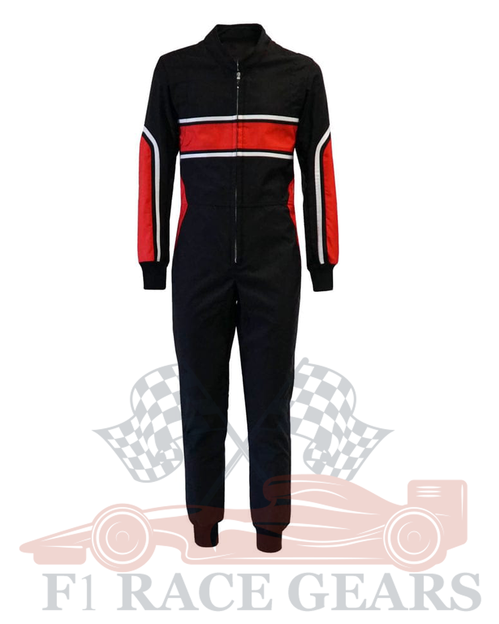 Go kart cardura race suit Black, Red & White