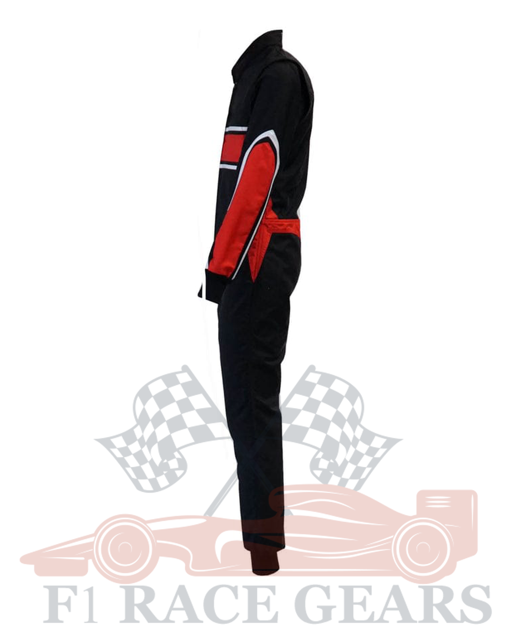 Go kart cardura race suit Black, Red & White