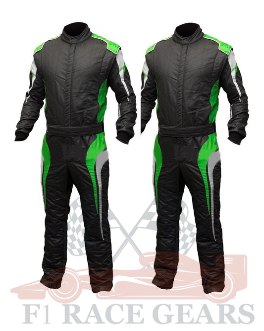 Go krt cardura race suit Black, Grey & Green