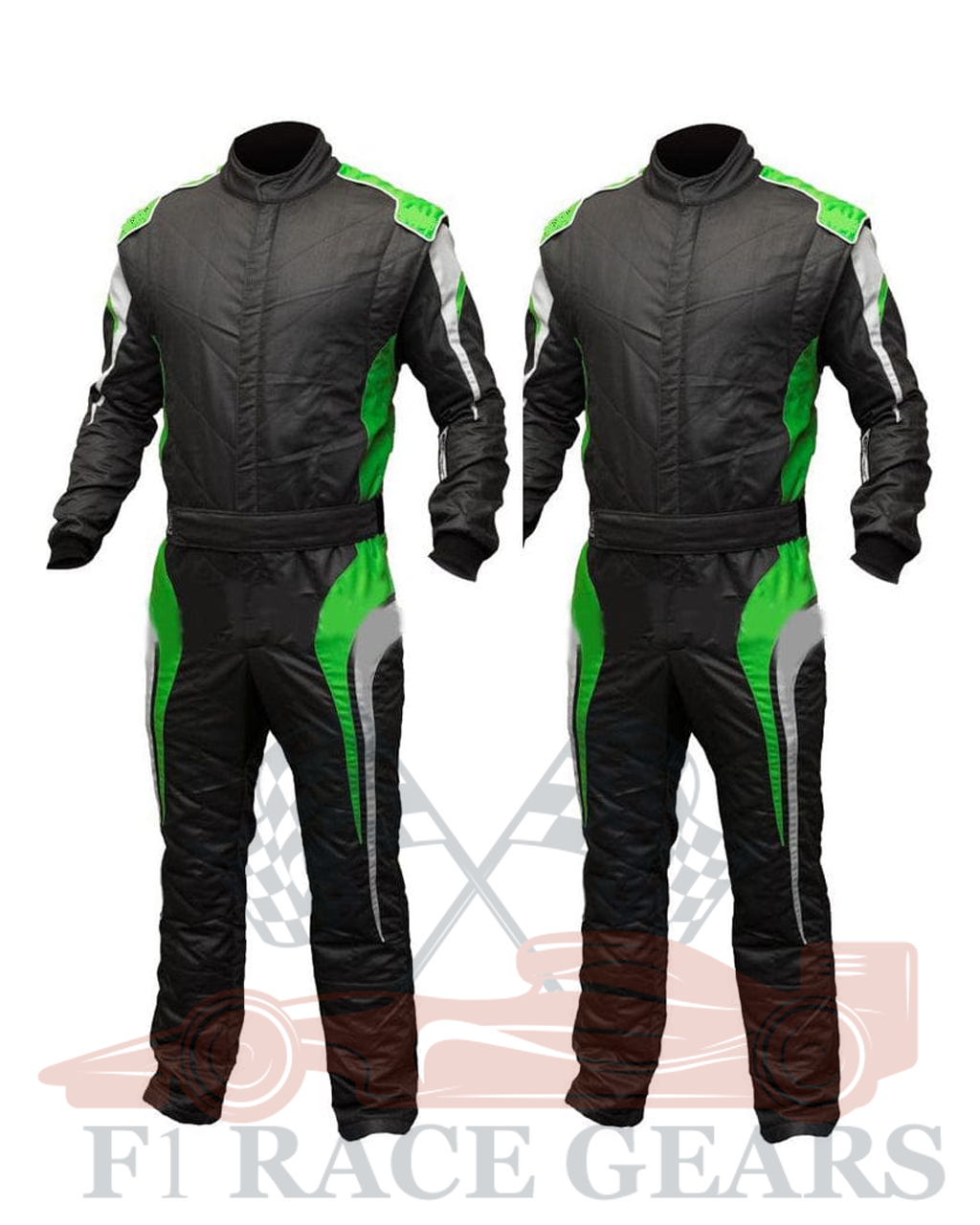 Go krt cardura race suit Black, Grey & Green