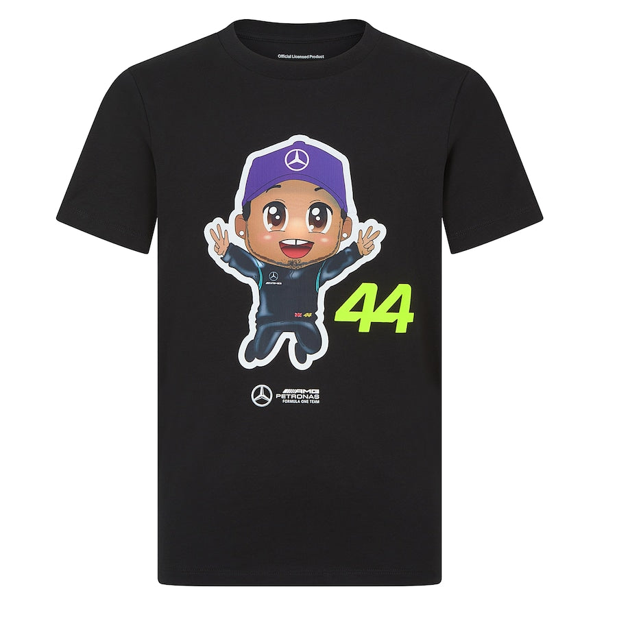 Mercedes AMG Petronas F1 Lewis Hamilton 44 Caricature T-Shirt