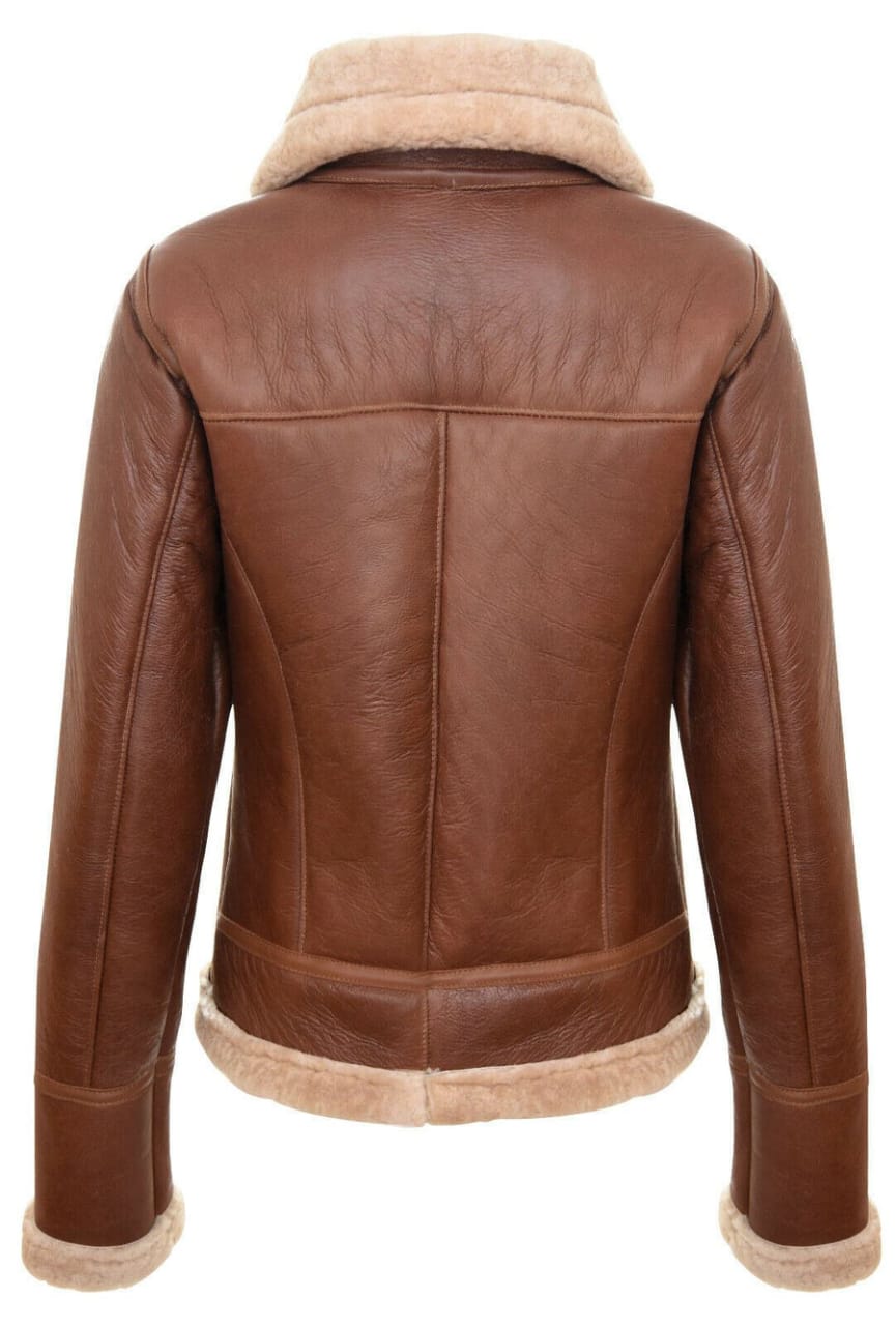 WOMENS TAN B3 SHEEPSKIN FLYING JACKET-KANO