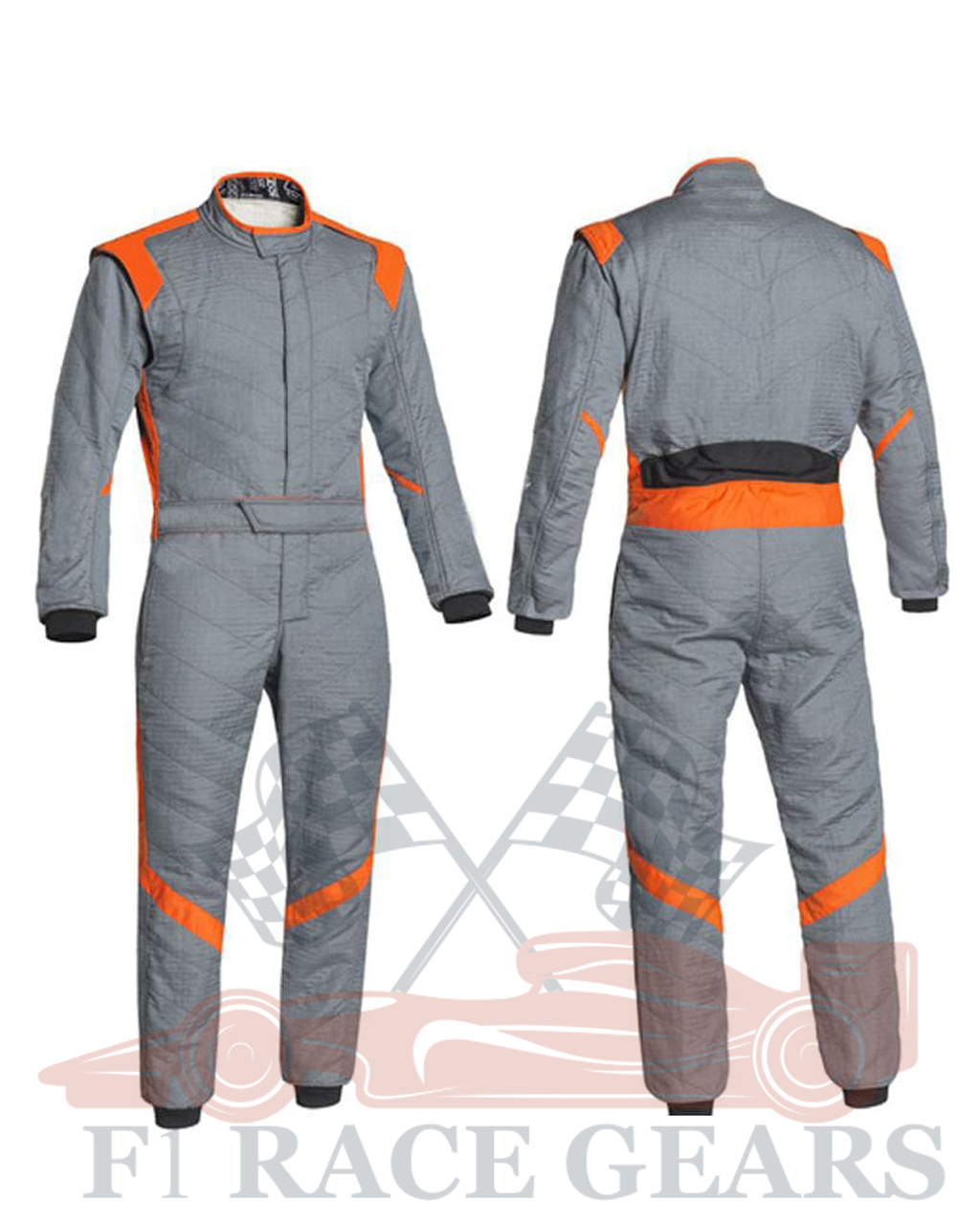 Go kart cardura race suit Grey & Orange