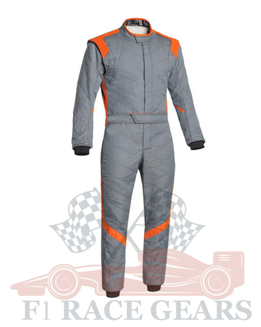 Go kart cardura race suit Grey & Orange