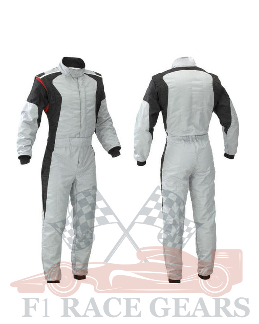 Go kart cardura race suit White & Black