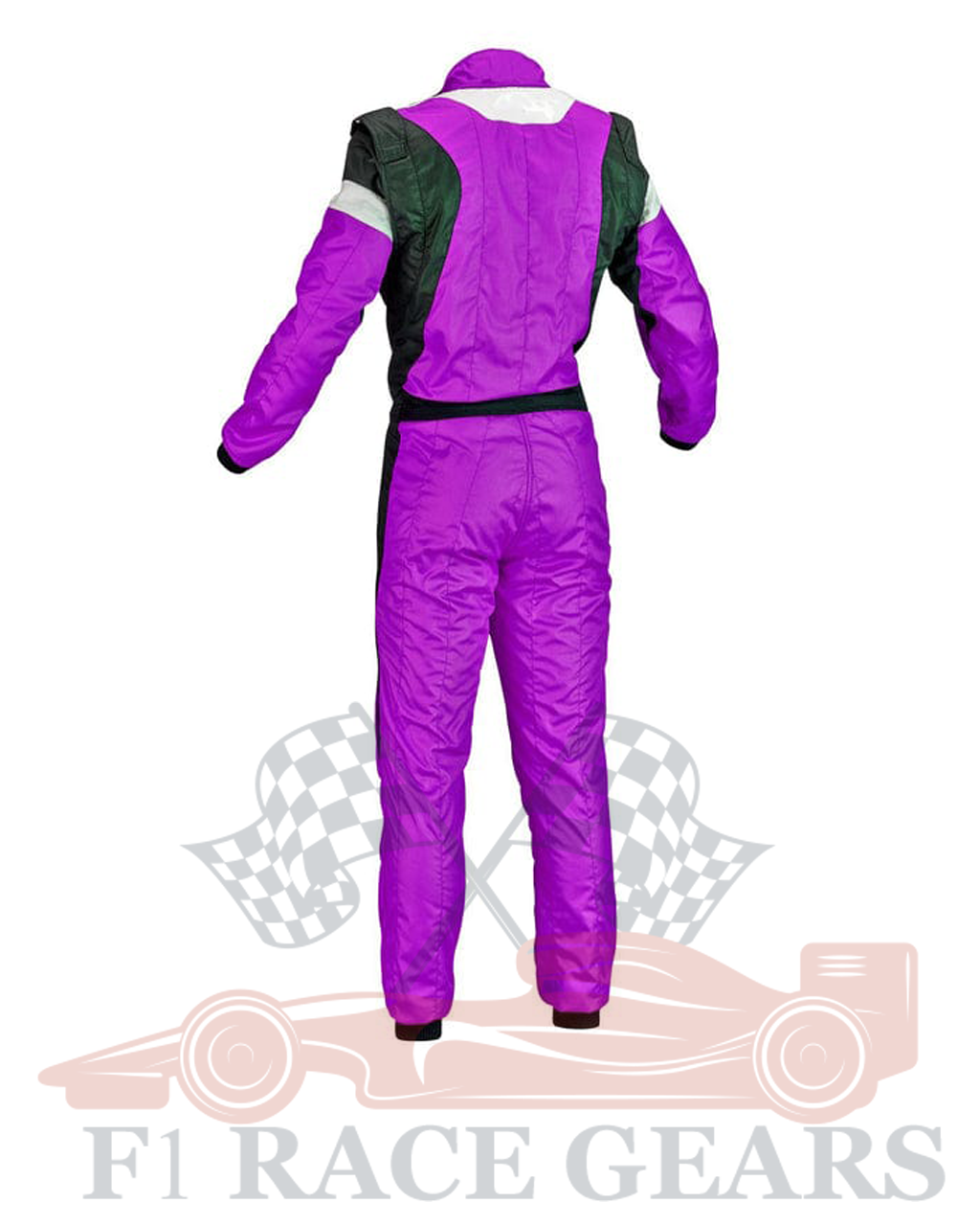 Go kart cardura race suit Black, White & Purple