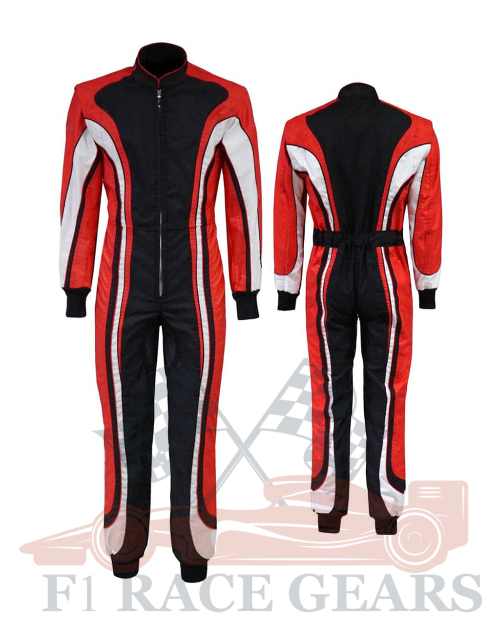 Go kart cardura race suit Red, Black & White
